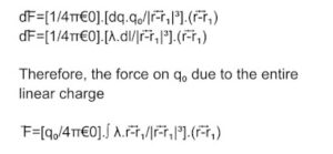 Linear charge distribution