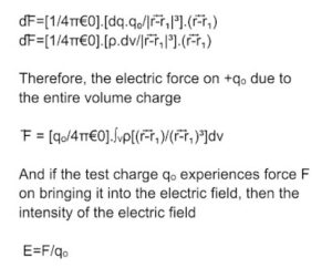 Volume charge distribution